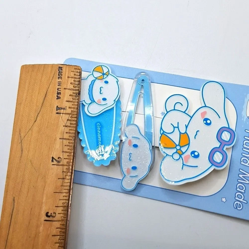 Cinnamonroll hair clips blue puppy hair accessories
